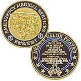 Hero's Valor Emergency Medical Services EMS/EMT Challenge Coin Prayer 1-Pack (Single Coin)