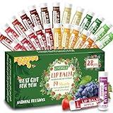 Yopela 28 Pack Natural Lip Balm Bulk with Vitamin E and Coconut Oil - Moisturizing, Soothing, and Repairing Dry and Chapped Lips - 14 Flavors - Non-GMO