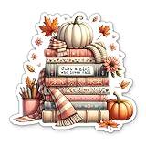 Just a Girl Who Loves Fall Book Lover Sticker - 3" Laptop Sticker - Waterproof Vinyl for Car, Phone, Water Bottle - Autumn Vibes Decal