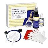 Webetop Trumpet Cleaning Kit, Care Your Trumpet with Valve Oil, Brass Polishing Spray, Slide Grease, Brushes