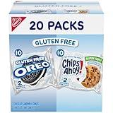 OREO Chocolate Sandwich Cookies & CHIPS AHOY! Chocolate Chip Cookies Gluten Free Cookies Variety Pack, 20 Snack Packs