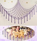 mirolam Stuffed Animal Storage Hammock Net - Toy Hammock Net for Stuffed Animals Corner - Hanging Stuff Animal Organizer Holder Large Size Baby Nursery Room Decor