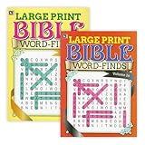 Kappa Large Print Bible Word Finds Book 2 Titles, Word Search Puzzle Books for Adults Teens, 2-Pack