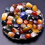 SigMntun Polished Colorful Agate Crystal Stone Set - Handpicked Natural Tumbled Gemstones Rocks Quartz, Pebbles for Reiki, Chakra, Healing, Home Decor, 0.5 inches, 10 oz