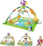 Fisher-Price Baby Playmat Rainforest Music & Lights Deluxe Gym with 10+ Activities & Toys for Developmental Play for Newborns Ages 0+ Months