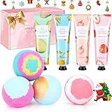 Spa Gift Baskets for Women, Bath Sets for Women Gift, Unique Bath Bombs and Hand Lotion Set, Mom Birthday Gifts, Christmas Gifts for Corworkers, Self Care Bath gifts, Relaxing gifts for Adults Teacher