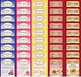 Twinings Fruity Herbal Tea Bag Sampler (Pack of 45) with Honey Sticks