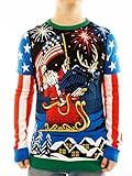 Ugly Christmas Party Knitted Ugly Christmas Sweater - USA Sweater - Christmas Sweater for Men and Women - Patriotic Santa - M