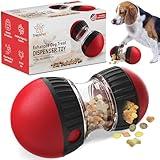 TRECKPET Enhanced Dog Treat Dispenser Toy-Enrichment Dog Puzzle Toy-Dog Treat Toy with Adjustable Food Dispenser Suitable for Interactive Small-Medium and Large Dogs