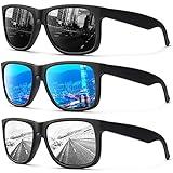 ANYLUV Mens Sunglasses Polarized, Retro Sunglasses for Men Women Square Style UV400 Protection for Driving