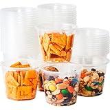 Leakproof BPA-Free 5.5oz Souffle Cups 50 PK. Stackable Portion Containers for Sampling, Salad Dressing Sauces or Jello Shots. Plastic Food Prep Supplies for Restaurant, Cafe, Catering, Deli, Party.