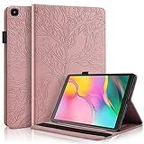 Case for Samsung Galaxy Tab A 10.1 inch 2019 (SM-T510/T515) Premium Slim PU Leather Stand Folding Folio Cover for Samsung Galaxy Tab A 10.1 Inch Tablet 2019 Release -Rose Gold