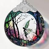 Fairy Stained Glass Ornament, Christmas Ornaments, Christmas Tree Decorations, Fairy Christmas Decor, Fairy Ornaments for Christmas Tree, Holiday Presents, Gift Exchange Ideas - Forest Fairy