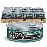 Dave's Pet Food Grain Free Wet Cat Food Gravy (Turkey & Giblets Dinner in Gravy), Made in USA Naturally Healthy Canned, Added Vitamins & Minerals, 5.5 oz Cans (24 Pack)