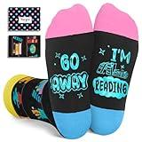 HAPPYPOP Book Lover Gifts for Kids - Funny Reading Socks for Boys Girls, Stocking Stuffers for Young Readers