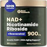 PacificCoast NutriLabs Reus Research NMN Supplement Alternative - Liposomal Nicotinamide Riboside w/Resveratrol & Quercetin - High Purity NAD Supplement for Anti-Aging, Energy, Focus - 80 Capsules