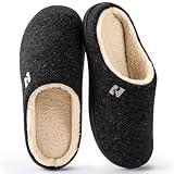 RockDove Men's Sherpa Lined Memory Foam Clog Slipper, Size 11-12 US Men, Black