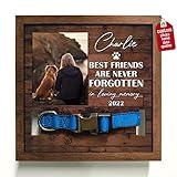 BfiGift Customized Pet Sympathy Gifts Picture Frame Losing A Dog Home Decor Personalized Pet Memorial Frame Pet Loss Sign Natural Wood Bereavement Gifts for Him or Her Sentimental Quote Keepsake