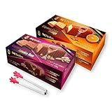 Combo Pack Schlunder Liquor Cakes 14 Oz. (400 G.) X 2 with Mini Silicone Tongs (Orange & Jamaica Rum)