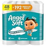 Angel Soft Toilet Paper, 48 Mega Rolls = 192 Regular Rolls, Soft and Strong Toilet Tissue