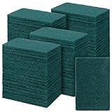 Hoolerry 200 Pcs Heavy Duty Scouring Pads Non Scratch Household Scrub Pads for Cleaning Reusable Pan Scrubber Anti Grease Scrubbing Pads for Dish Kitchen Metal Grills, 4.3 x 3 x 0.3 in (Green)