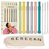 BEBECAN Teething Sticks for Babies 0-36 Months - Super Soft Silicone Teethers in 6 Vibrant Colors, Infant Teething Relief, Multicolored Teething Tubes Baby Gift Teethers