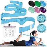 TECEUM [New 2025] Stretching Strap for Yoga & Physical Therapy – 10 Loops – Non-Elastic Leg Stretch Straps for Stretching, Exercising, Pilates, Post-Injury Rehabilitation for All Levels – Men & Women