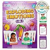 SkillEase Exploding Emotions Flashcards and Game: 2 in 1, Hilarious Family Fun Game, Social Emotional Learning, Emotion and Feeling Cards for Kids, Teaches Social Skills, Autism Game for Therapy