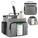 Bukere Portable Shower Caddy Tote Bag for College Dorm Travel, Separate Compartment, Large Capacity, Quick Dry Mesh Base, Hanging Toiletry Bath Bag for Student, Gym, Camp, Women Men