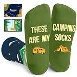 HAPPYPOP Camping Gifts For Men Women - Cool Camping Gifts For Dad, Gifts For Rv Campers, Camper Gifts, Camping Socks For Women Men