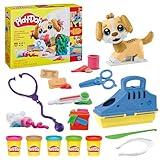 Play-Doh Care 'n Carry Vet Playset for Kids 3 Years and Up with Toy Dog, Storage, 10 Tools, and 5 Modeling Compound Colors, Non-Toxic