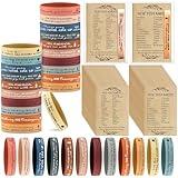 HyDren 36 Sets Christian Pastor Appreciation Gifts Church Bulk VBS Bible Verse Bracelet Religious Learning Chart Scripture Jesus Prayer Card for Christmas Sunday School Teacher Clergy(Morandi Color)