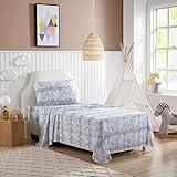 Eddie Bauer Kids - Queen Sheets, Stain Resistant Kids Bedding, Ideal for Toddler Bedding Set (Spring Water Tie Dye Grey, Queen)