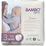 Bambo Nature Hypoallergenic Baby Diapers, Eco-Labelled Sustainable Diapers, Enhanced Leakage Protection, Totally Chlorine-free, Skin Friendly, and Super Absorbent - Size 3 (29 Count)