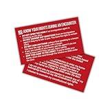 Know Your Constitutional Rights with ICE Law Enforcement Card 30pk 2x3.5” Wallet Size at Your Home Immigration Customs When You’re Stopped by Police Interaction FBI Basic Freedoms