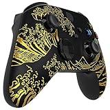 eXtremeRate Replacement Shell for Xbox Series X|S Controller, Personalize Your Control - Custom Front Housing Faceplate for Xbox Wireless Controller - The Great Golden Wave Off Kanagawa