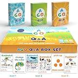 AGO QnA ESL Card Game for Learning English. 3 Level Box Set. Practice English Conversation Through Play!
