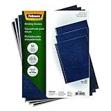 Fellowes Letter Size Binding Covers Expressions Grain, 50-Pack, Navy (52124)