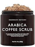 Brooklyn Botany Dead Sea Salt and Arabica Coffee Body Scrub - Moisturizing and Exfoliating for Body, Face, Hand, Foot - Fights Stretch Marks, Fine Lines, Wrinkles - Great Gifts for Women & Men - 10 oz