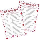 DISTINCTIVS Valentine's Day Classroom Party Game – 25 Player Cards, All Things Red Trivia Classroom Party Activity, Fun Valentine Trivia Game for Couples, Families, and Friends