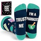 Pharmacy Technician Gifts - Funny Pharmacy Socks for Men and Women, Funny Gift for Pharmacist, Quality Pharmacist Gifts for Coworkers, Ideal for School Graduates, Appreciation Days.