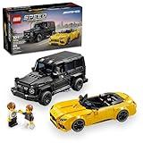 LEGO Speed Champions Mercedes-AMG G 63 & Mercedes-AMG SL 63 F1 Toy Car, Formula 1 Vehicle Set for Kids, 2 Building Sets with 2 Driver Minifigures, Convertible Toy Car Gift for Boys and Girls, 76924