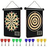 Mixi Magnetic Dart Board Outdoor Game for Kids with 12 Darts, Best Toys Gifts for Teenage Boys Girls Age 5 6 7 8 9 10 11 12 13 14 15 16 Years