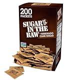 Sugar In The Raw Granulated Turbinado Cane Sugar On The Go Packet, Pure Natural Sweetener, Hot & Cold Drinks, Coffee, Cooking, Baking, Vegan, Gluten-Free, Non-GMO, 200 Count Packets (1-Pack)