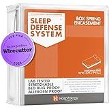 HOSPITOLOGY PRODUCTS Box Spring Encasement - Zippered Bed Bug Dust Mite Proof Hypoallergenic - Sleep Defense System - Split California King - 36" W x 84" L - Set of 2 for Split Box Spring ONLY