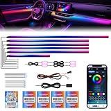 New Version Dreamcolor Acrylic Car Interior Lights 18 in 1 RGB Car Ambient Lighting Kit APP Control Zoned Control System 252 Color Modes DIY 16 Million Colors Music Sound Active Neon LED Strip Lights