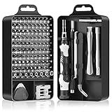 NECAMOCU Precision Screwdriver Set, Professional Grade 115 in 1 Magnetic Repair Tool Kit for Electronics, Computer, iPhone, Laptop, Game Console, Watch, Eyeglasses, Modding, and DIY Projects