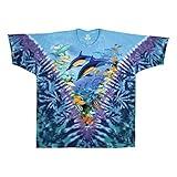 Liquid Blue unisex adult Caribbean Treasure T-shirt T Shirt, Tie Dye, Medium US