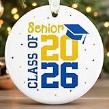 TEEBIM Graduation Ornaments 2026 - Graduation Christmas Ornament - Class of 2026, High School, Senior Gifts for for Women, Daughter - Graduate Ornaments for Christmas Tree - Ceramic Ornament