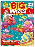 School Zone - Big Mazes & More Workbook - 320 Pages, Ages 6 to 8, 1st Grade, 2nd Grade, Learning Activities, Math Puzzles, Games, Color By Numbers, and More (School Zone Big Workbook Series)